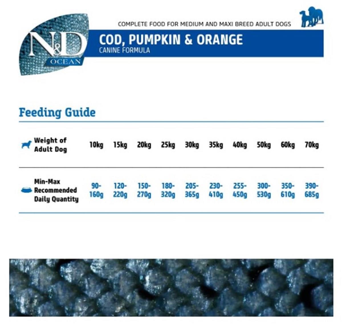 N&D Ocean Pumpkin Medium Maxi Balık Portakal Köpek Maması 2,5 Kg