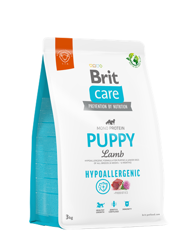 Brit Care Yavru Köpekler İçin Tek Proteinli, Hipoalerjenik, Kuzu Etli Kuru Mama 3 kg