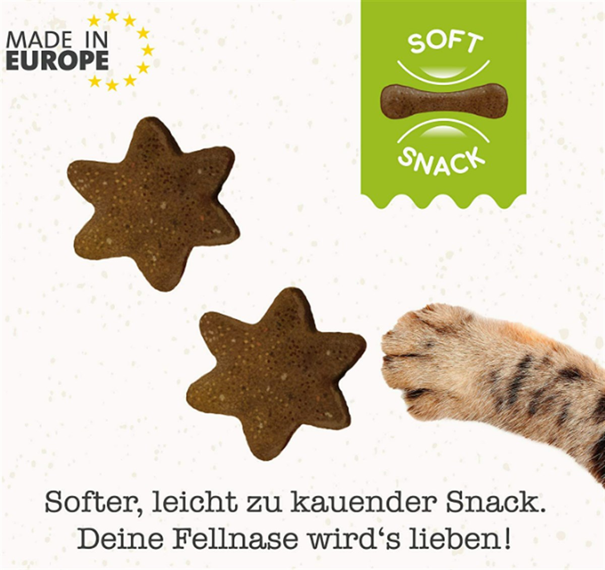 Gimcat Soft Snacks Duck & Blueberry Tahılsız Kedi Ödülü 60 Gr