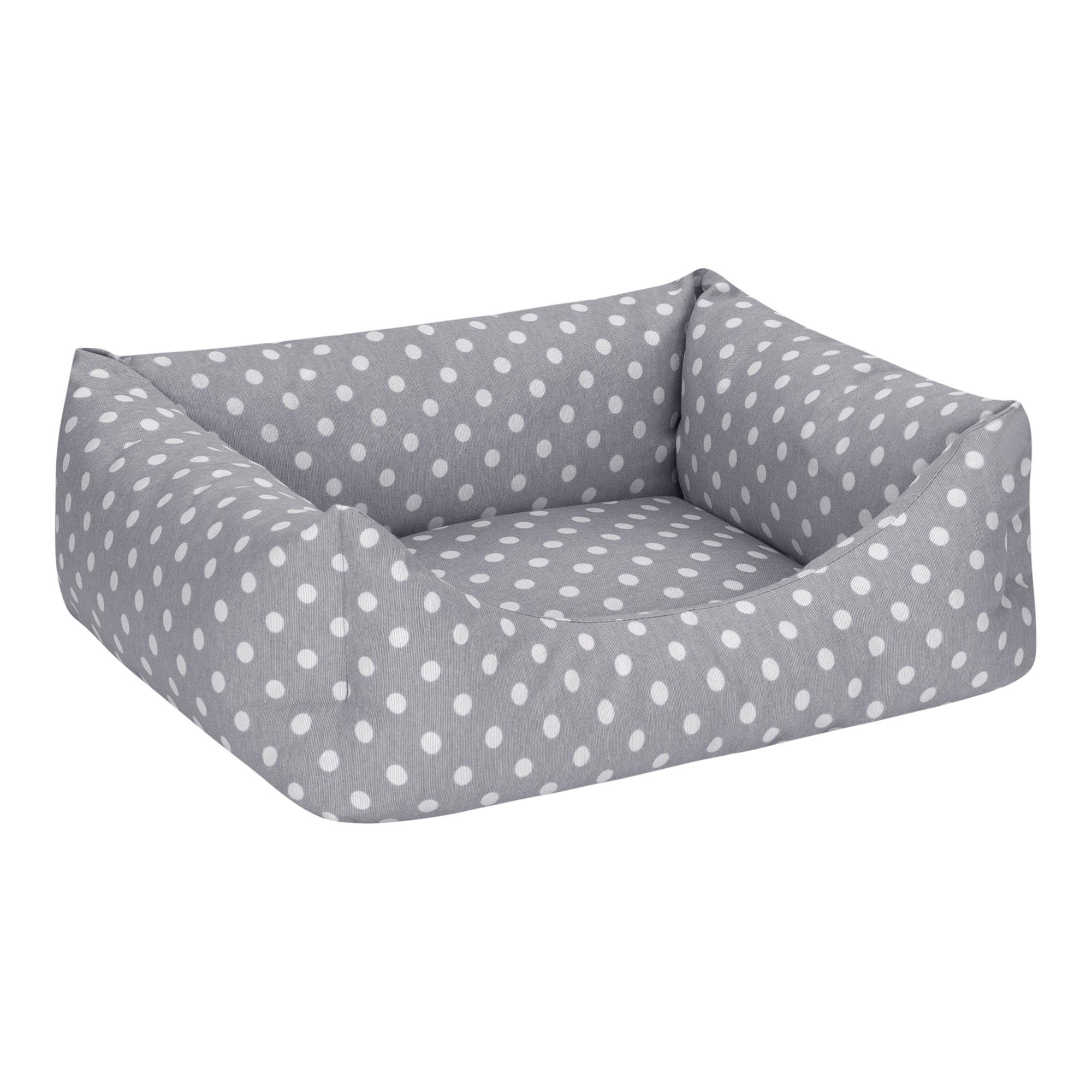 Pet Comfort Uniform Gri Puantiyeli Kedi ve Köpek Yatağı S 50x40cm