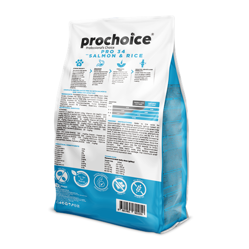 Prochoice Yetişkin Kediler İçin, Hipoalerjenik, Somon Balıklı Ve Pirinçli Kuru Mama 2 kg