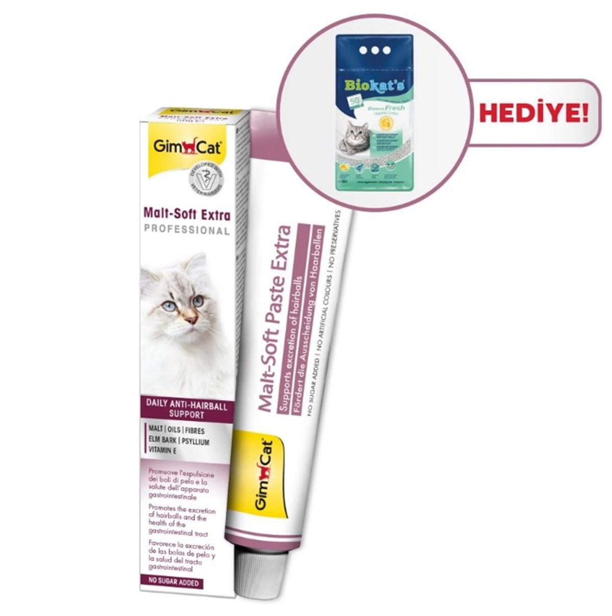 Gimcat Malt Soft Extra 100 Gr+ Bikoats Fresh Kum Hediye!