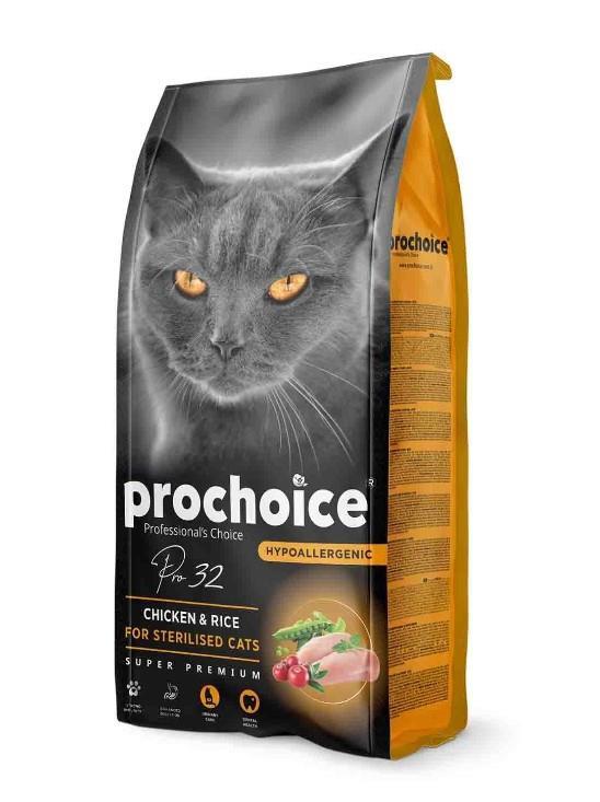 ProChoice Pro32 Chicken Rice Kısırlaştırılmış Kedi Maması 15 kg