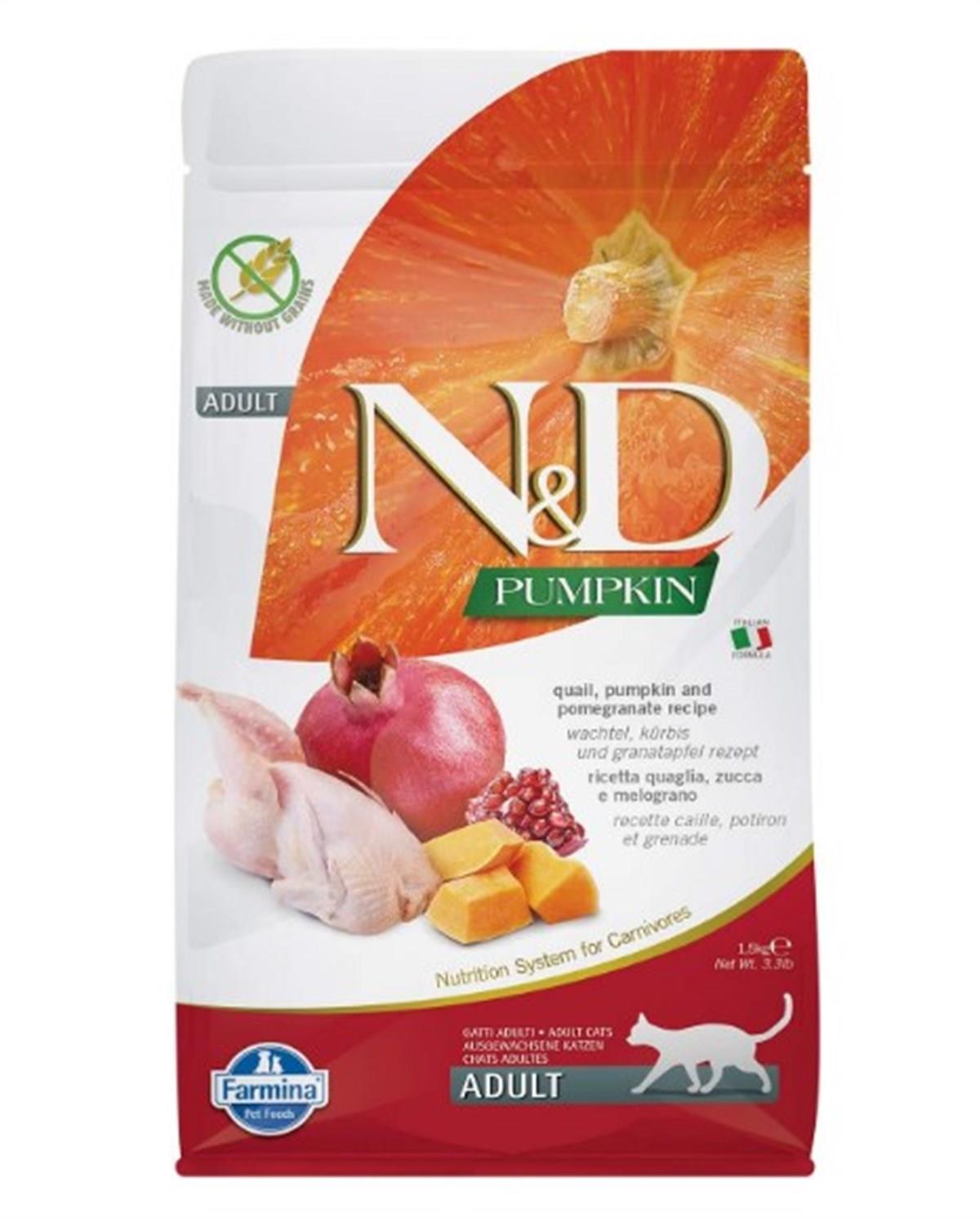 N&D Pumpkin Bıldırcın & Nar Kedi Maması 1,5 Kg
