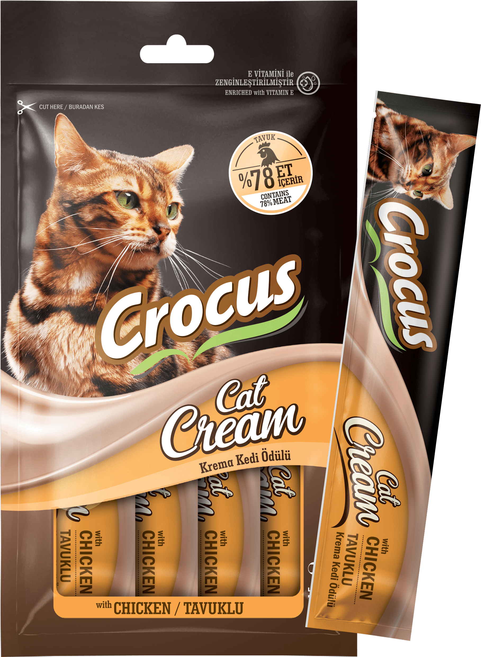 Crocus Tavuklu Krema Kedi Ödülü 4x15g