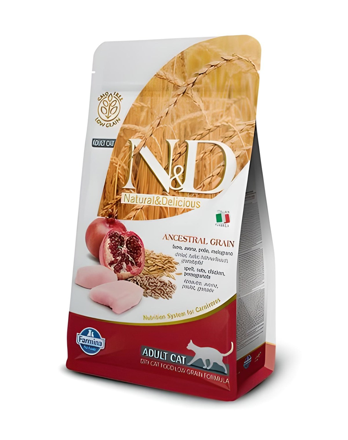 N&D Düşük Tahıllı Tavuk & Narlı Yetişkin Kedi Maması 1,5 Kg