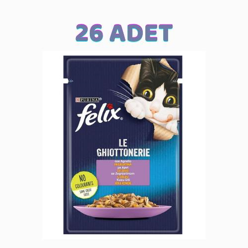 Felix Kuzu Etli Kedi Pouch Konservesi 26x85 Gr