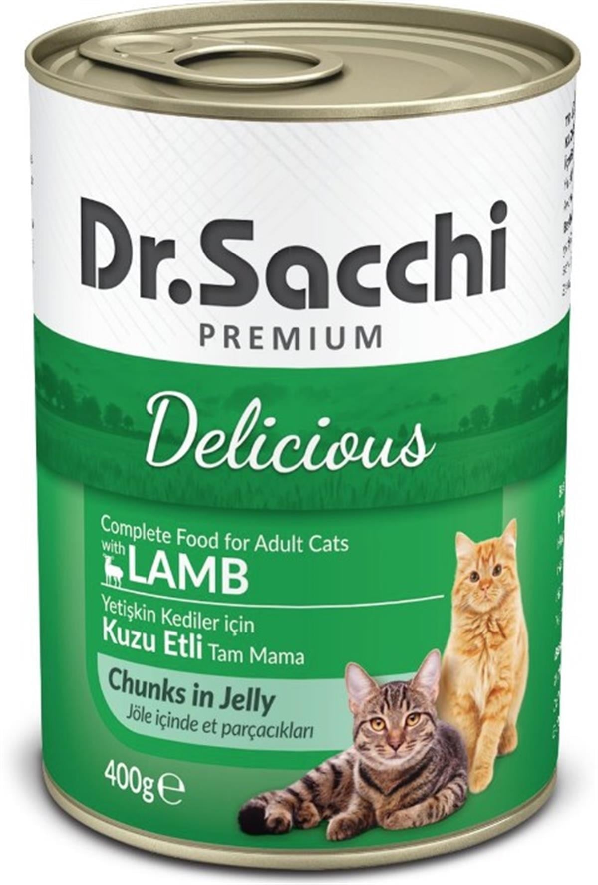 Dr.Sacchi Kuzu Etli Kedi Konservesi 400 Gr