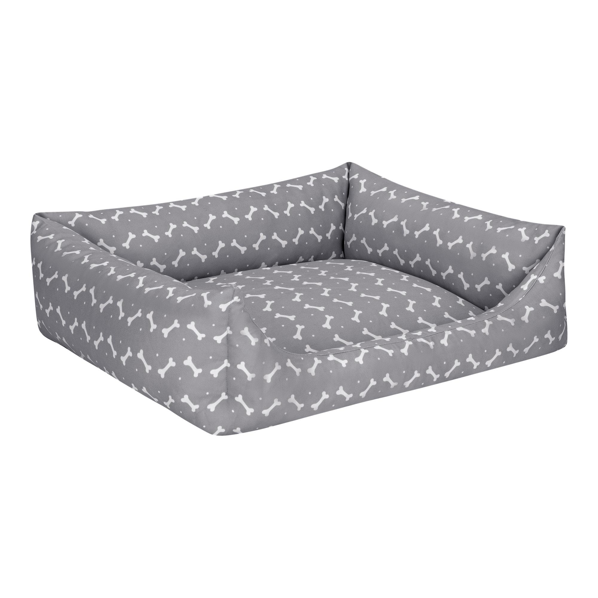 Pet Comfort Uniform Bone Gri-Beyaz Köpek Yatağı L 70x60cm