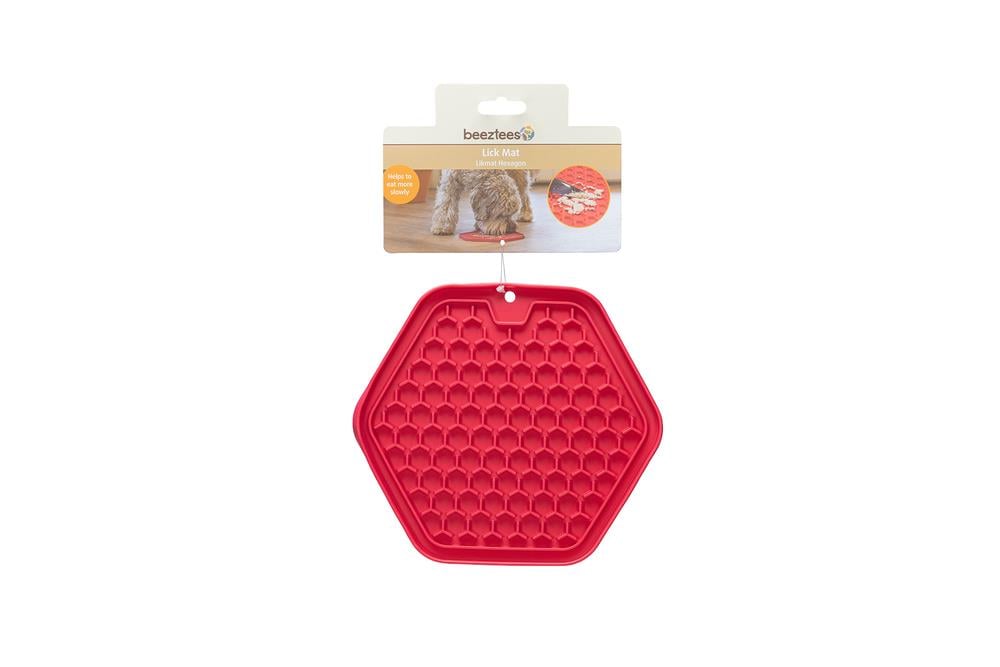 Beeztees Yavru Köpek Yaş Mama Yeme Oyuncağı, Sekizgen Şeklinde, Silikon, Pembe, 23x20cm