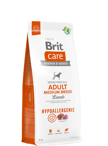 Brit Care Orta Irk Yetişkin Köpekler İçin, Tek Proteinli, Hipoalerjenik, Kuzu Etli Kuru Mama 12 kg