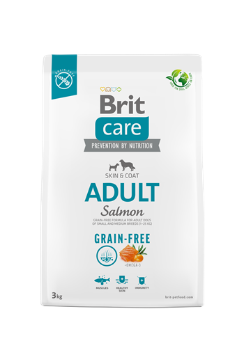Brit Care Deri Ve Tüy Hassasiyeti Olan, Yetişkin Köpekler İçin, Tahılsız, Somonlu Kuru Mama 3 kg
