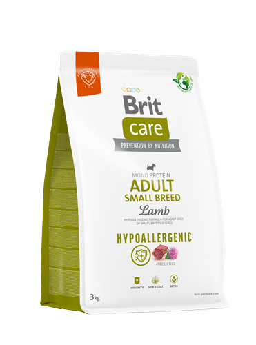 Brit Care Küçük Irk - Yetişkin Köpekler İçin, Tek Proteinli, Hipoalerjenik, Kuzu Etli Kuru Mama 3 kg