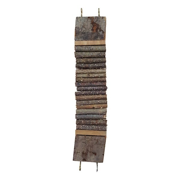 EuroGold Doğal Ahşap Kemirgen Merdiveni Çift Platformlu 7x35cm