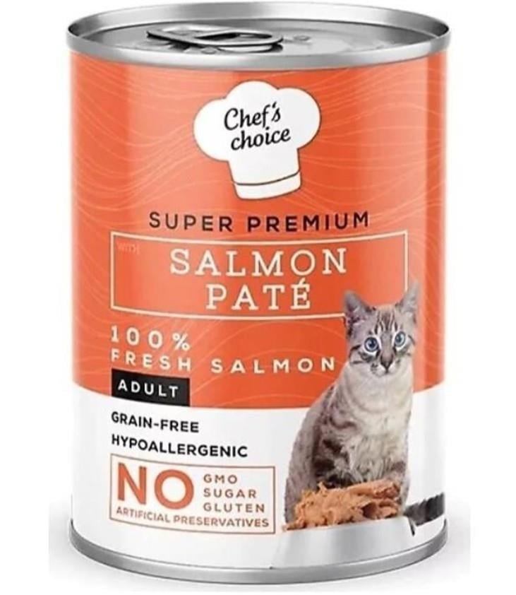 Chefs Choice Salmon Pate Somonlu Kedi Konservesi 12x400 Gr