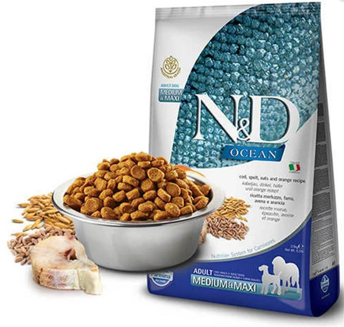 N&D Low Ocean Balık&Portakal Orta Büyük Irk Köpek Maması 2,5 Kg