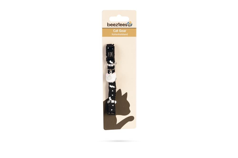 Beeztees Kedi Boyun Tasması, Zilli, Siyah, 20-30cm