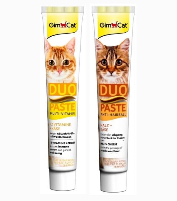 GimCat Multi-Vitamin Duo Paste+ Duo Paste Anti Hairball 50g