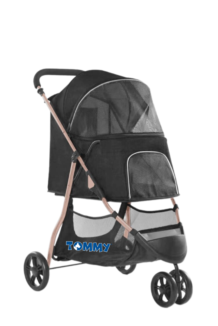 Tommy Evcil Hayvan Arabası Siyah 74.5*52.2*98cm Max 15kg