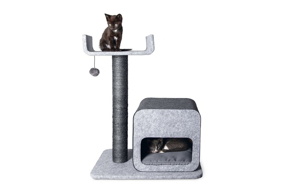Karlıe Kedi Tırmalama+ev Flavıe Gri 60x40x77cm