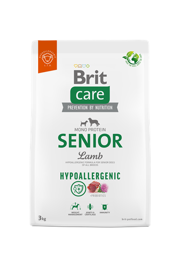 Brit Care Yaşlı Köpekler İçin, Tek Proteinli, Hipoalerjenik, Kuzu Etli Kuru Mama 3 kg