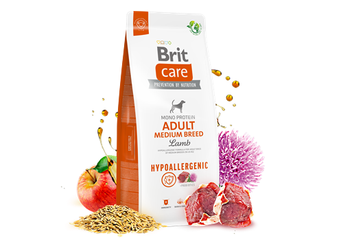 Brit Care Orta Irk Yetişkin Köpekler İçin, Tek Proteinli, Hipoalerjenik, Kuzu Etli Kuru Mama 12 kg