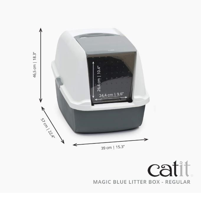 Catit Kapalı Kedi Tuvalet Kabini Gri