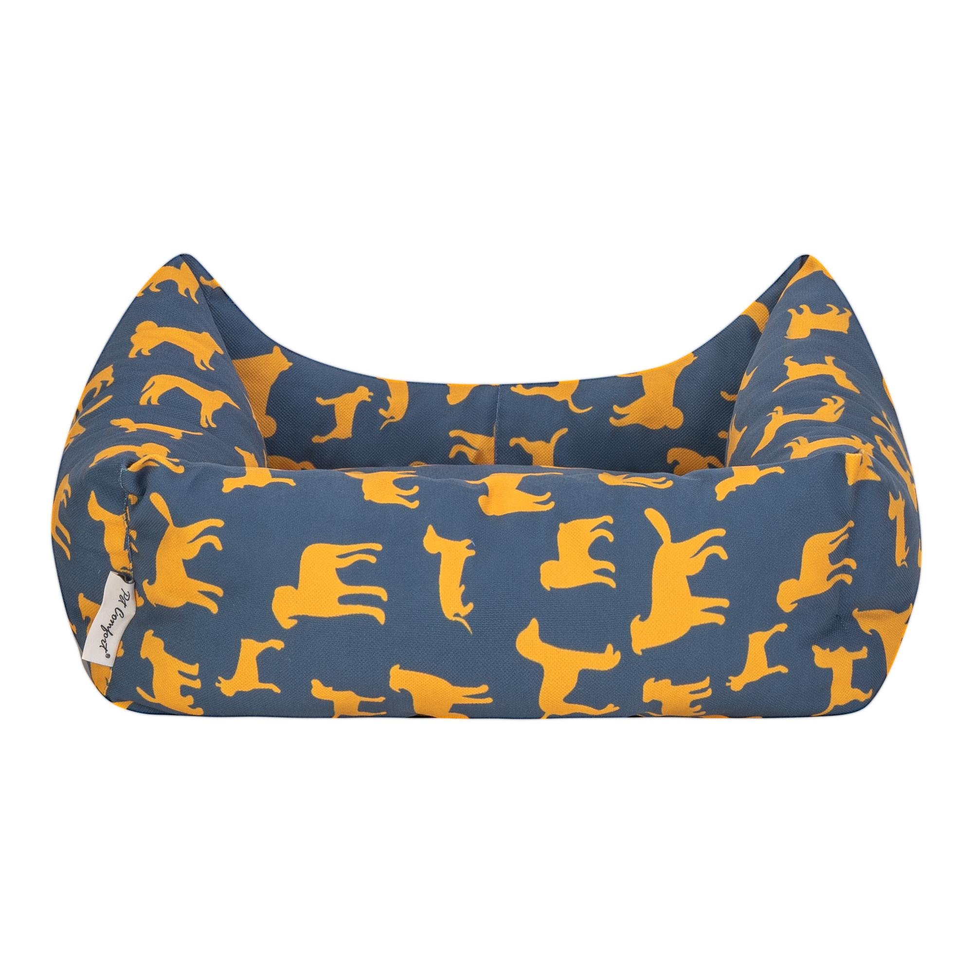 Pet Comfort Uniform Lacivert-Sarı Kedi ve Köpek Yatağı S 50x40cm