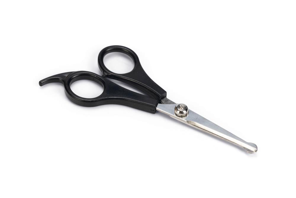 Beeztees Köpek Burun ve Kulak Tüy Düzletme ve Bakım Makası, Siyah, 15cm, 15x6x0,5cm