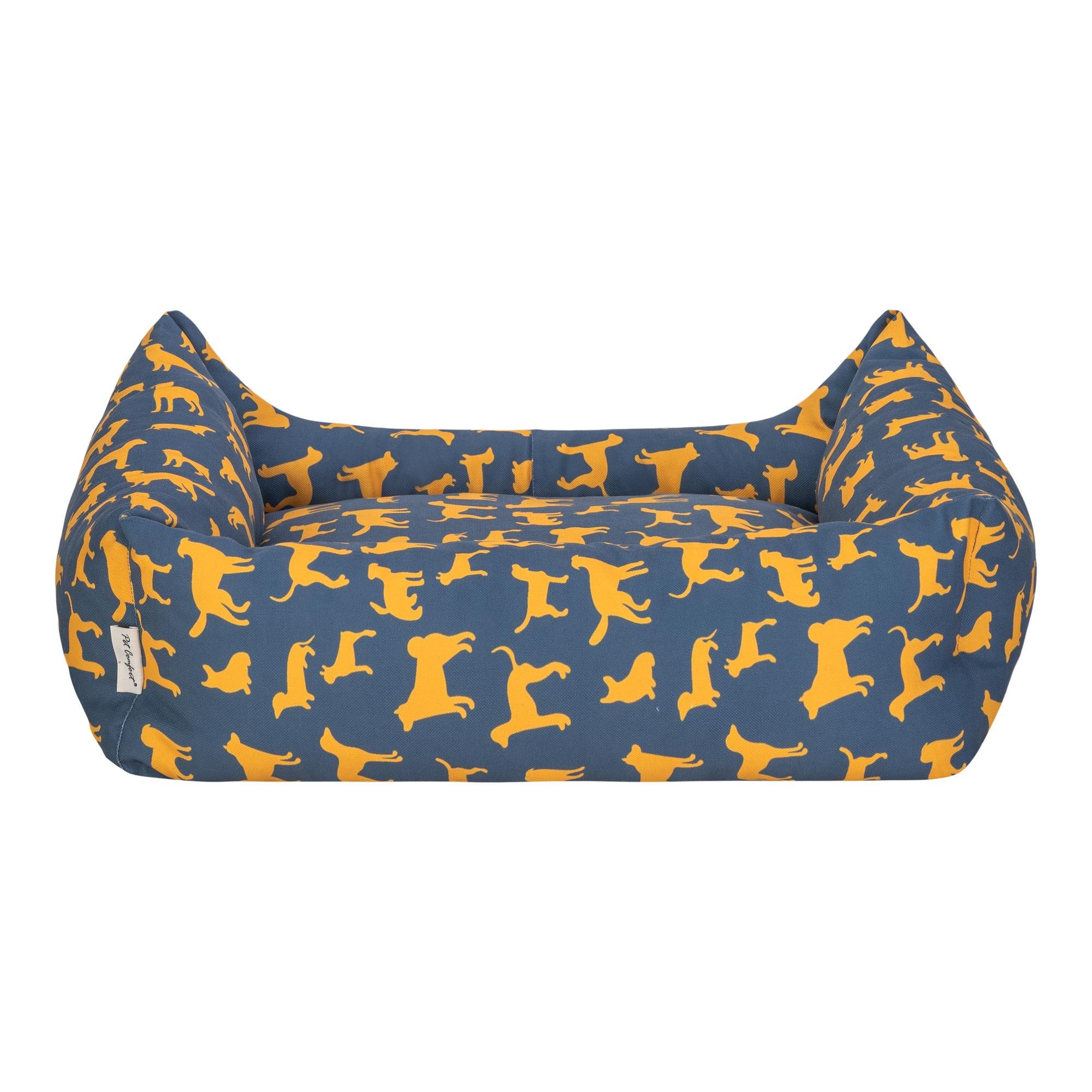Pet Comfort Uniform Lacivert-Sarı Köpek Yatağı L 70x60cm