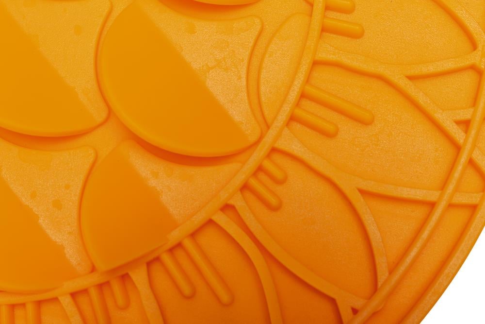 Beeztees Yavru Köpek Mama Yeme Oyuncağı, Daire Şeklinde, Silikon, Turuncu, 30cm