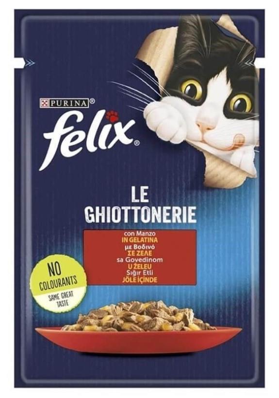 Felix Sığır Etli Yetişkin Kedi Konservesi Pouch 85 Gr