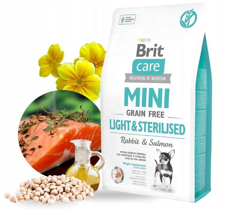 Brit Care Tahılsız Mini Light Steril Tavşan Somon Köpek Maması 2 Kg