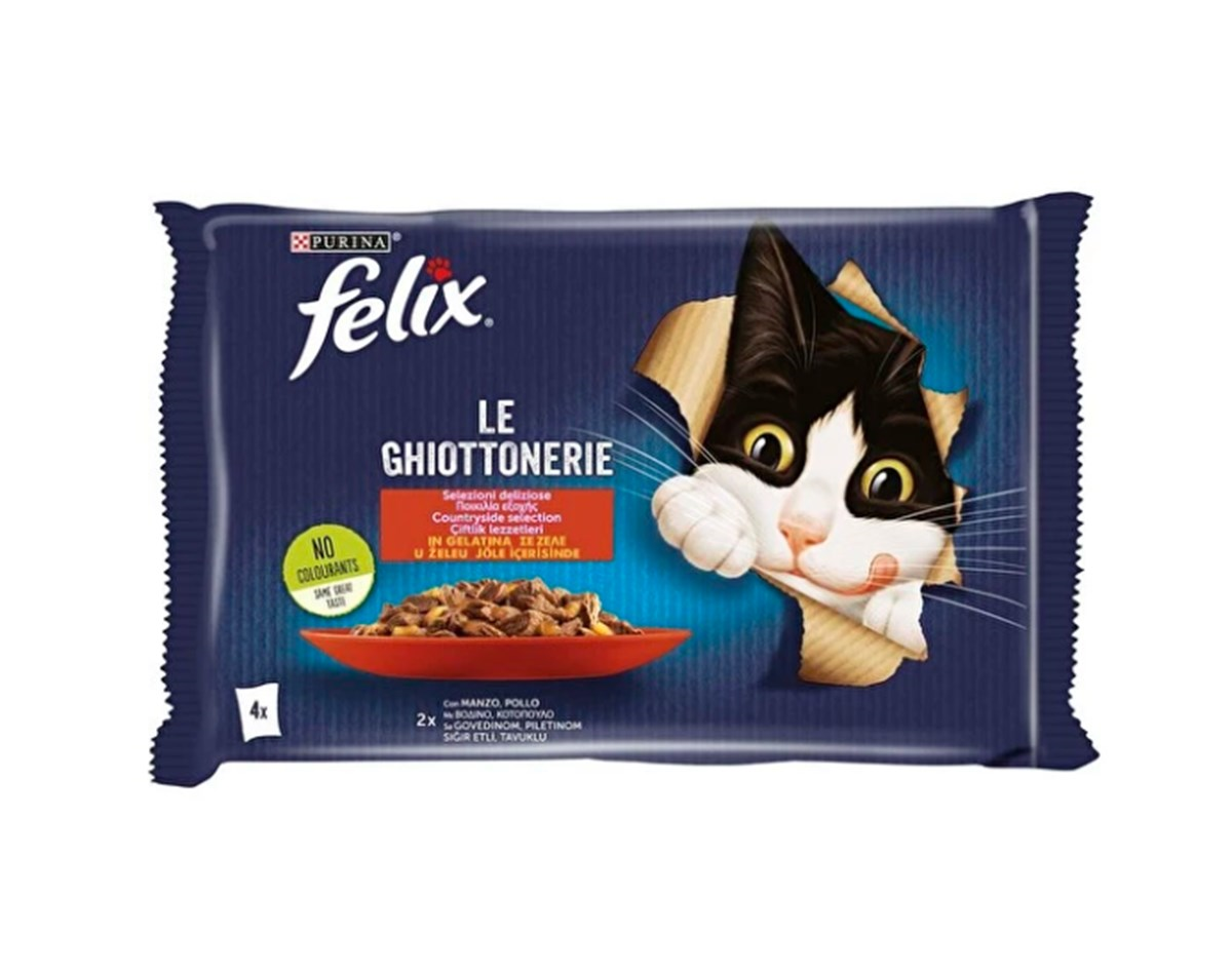 Felix Sığr Etli ve Tavuklu Kedi Konsevesi 16X85 Gr