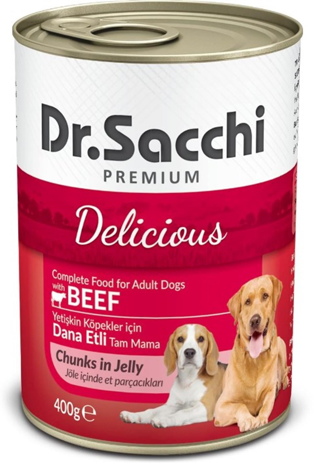 Dr.Sacchi Sığır Etli Köpek Konservesi 400 Gr