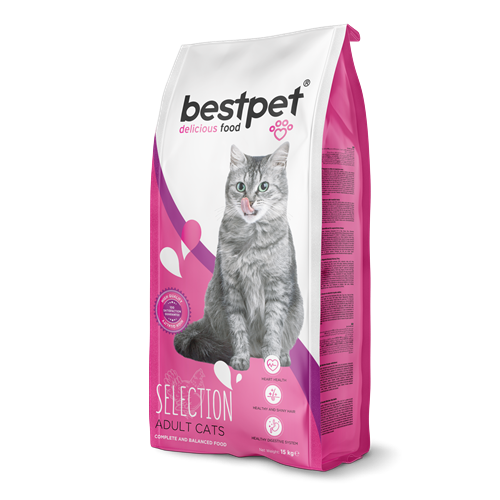 Bestpet Yetişkin Seçici Kediler İçin Tavuk Etli Kuru Mama 15 kg