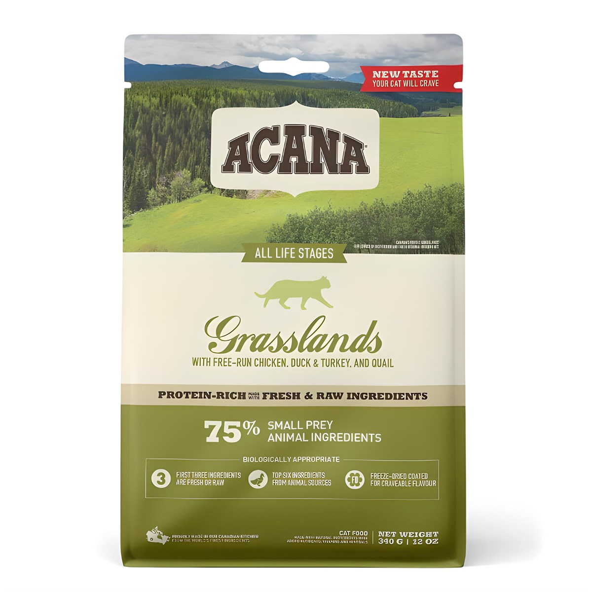 Acana Grasslands Ördekli Ve Tavuklu Tahılsız Kedi Maması 1,8 Kg