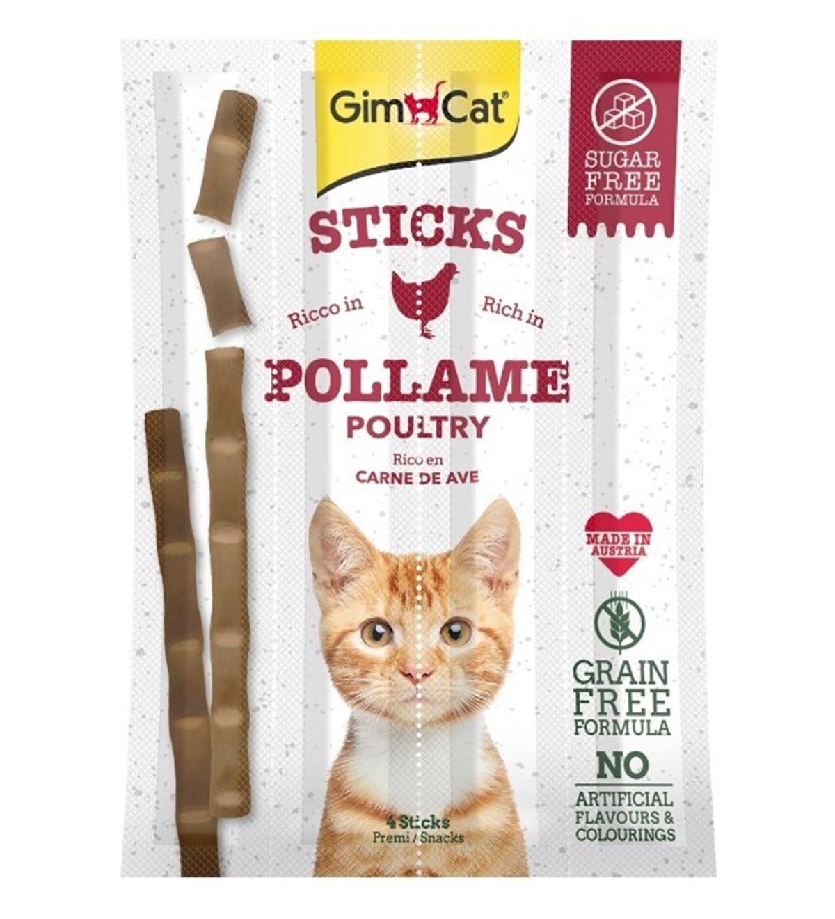 Gimcat Stick Kümes Hayvanlı Kedi Ödül Çubukları 4 lü 20 Gr