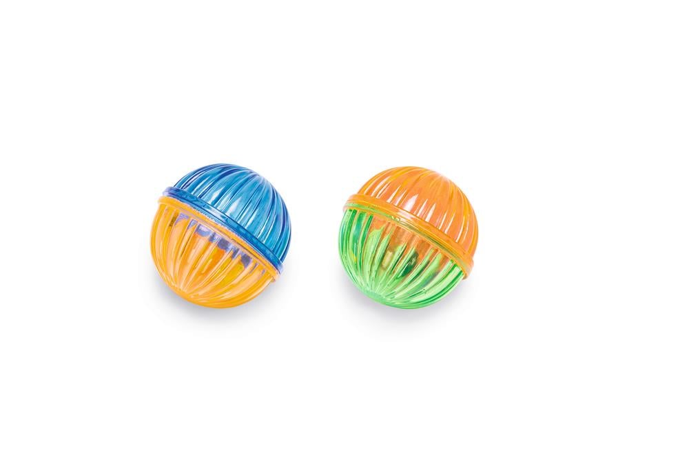 Beeztees Kedi Oyuncağı, Sesli Top, 2 Adet, 4cm