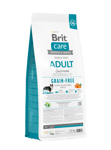 Brit Care Deri Ve Tüy Hassasiyeti Olan, Yetişkin Köpekler İçin, Tahılsız, Somonlu Kuru Mama 12 kg