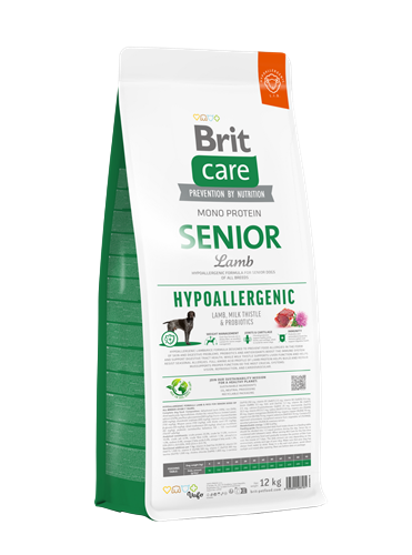 Brit Care Yaşlı Köpekler İçin, Tek Proteinli, Hipoalerjenik, Kuzu Etli Kuru Mama 12 kg