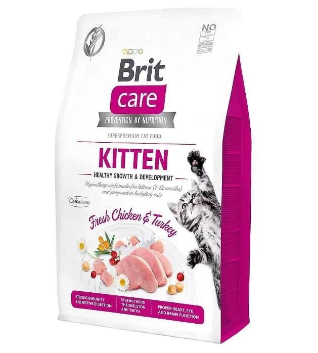 Brit Care Hypo-Allergenic Kitten Tavuklu Ve Hindili Tahılsız Yavru Kedi Maması 7 kg