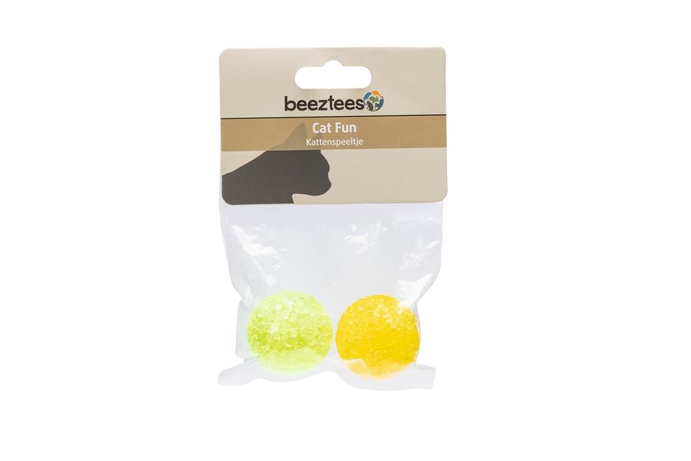 Beeztees Kedi Oyuncağı, Top, 2 Adet, Çeşitli Renklerde, 4cm