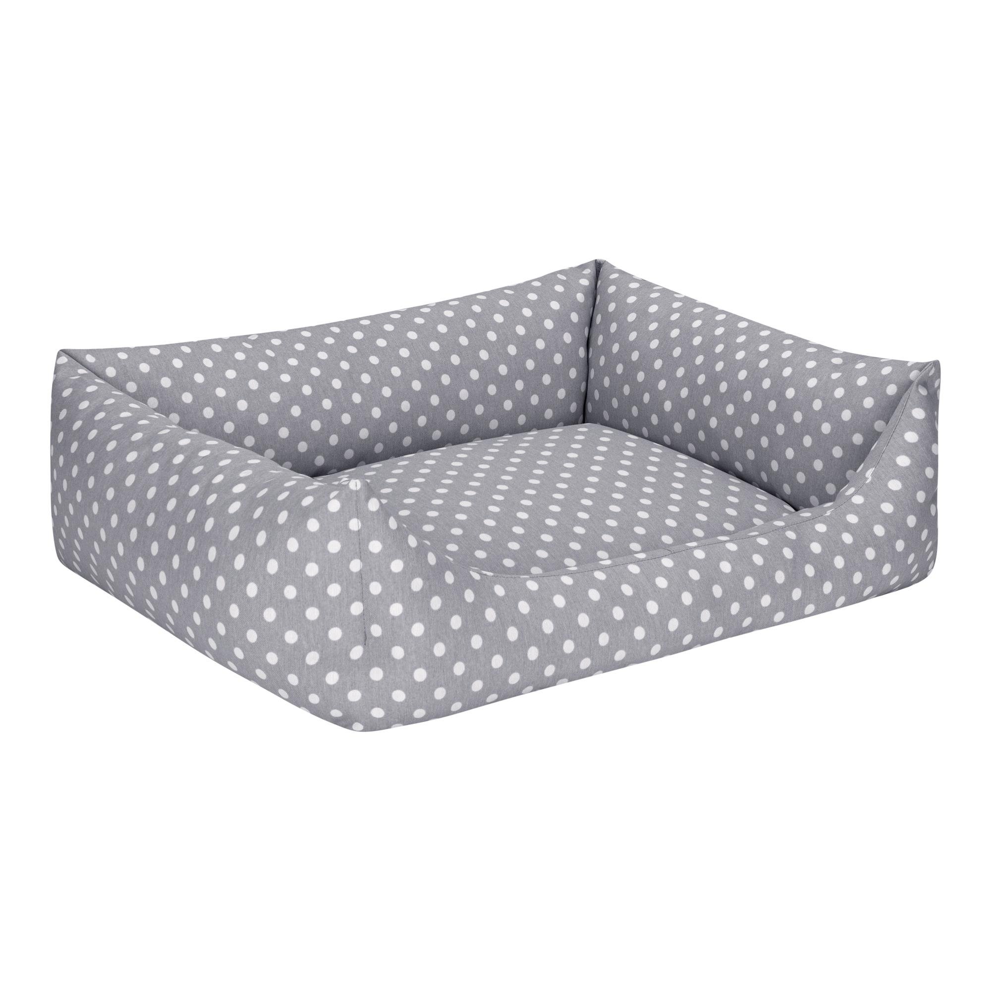 Pet Comfort Uniform Gri Puantiyeli Köpek Yatağı L 70x60cm