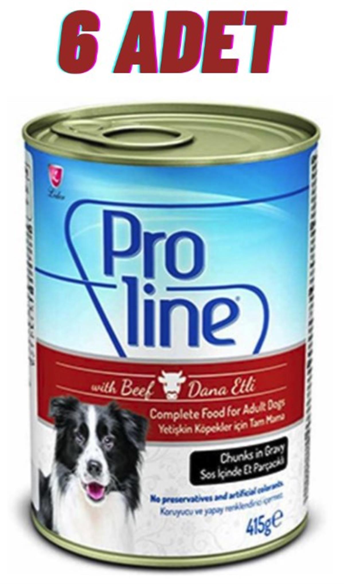 Proline Soslu Biftekli Köpek Konservesi 6x415 Gr