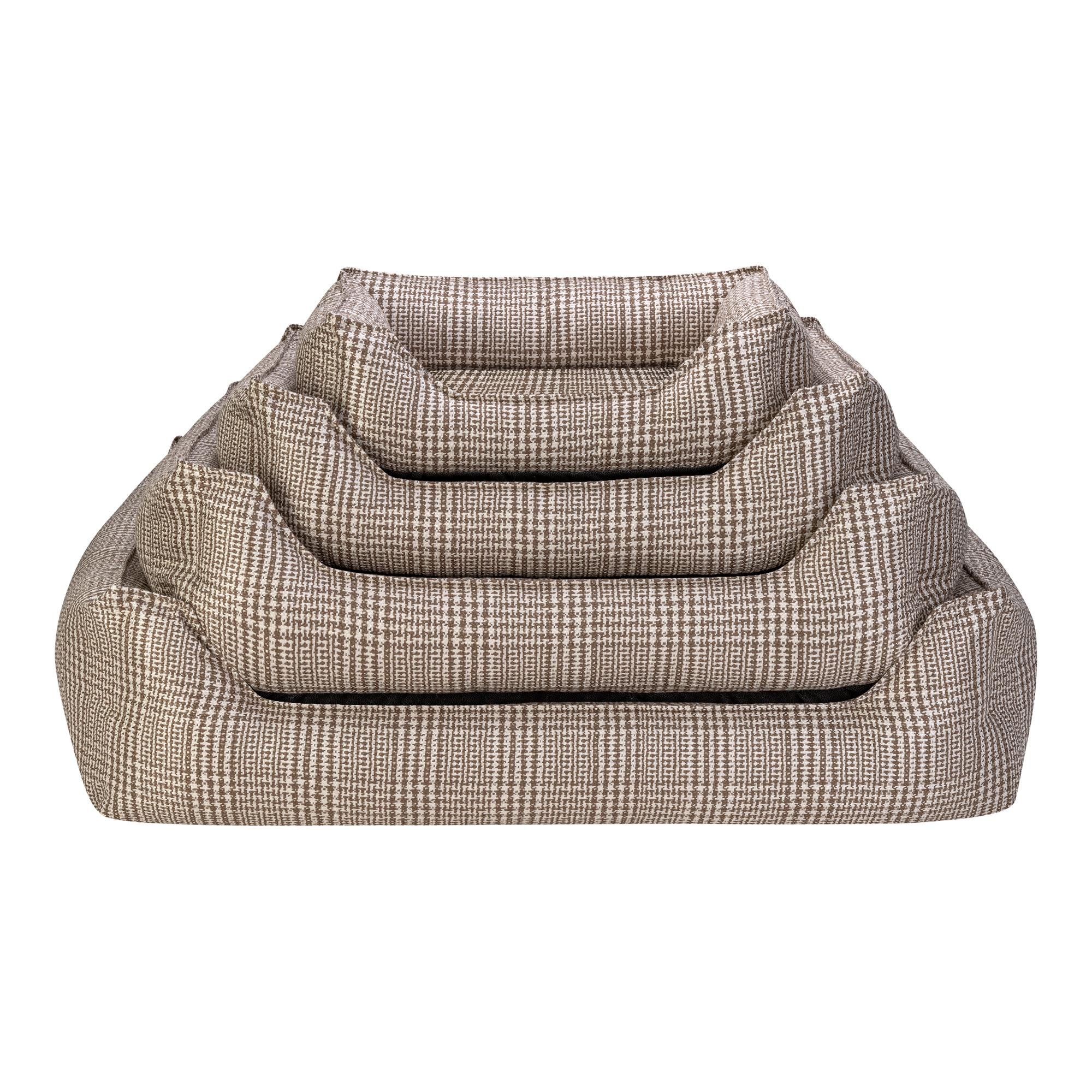 Pet Comfort Delta  Bej Kareli Kedi ve Köpek Yatağı S 75x60cm