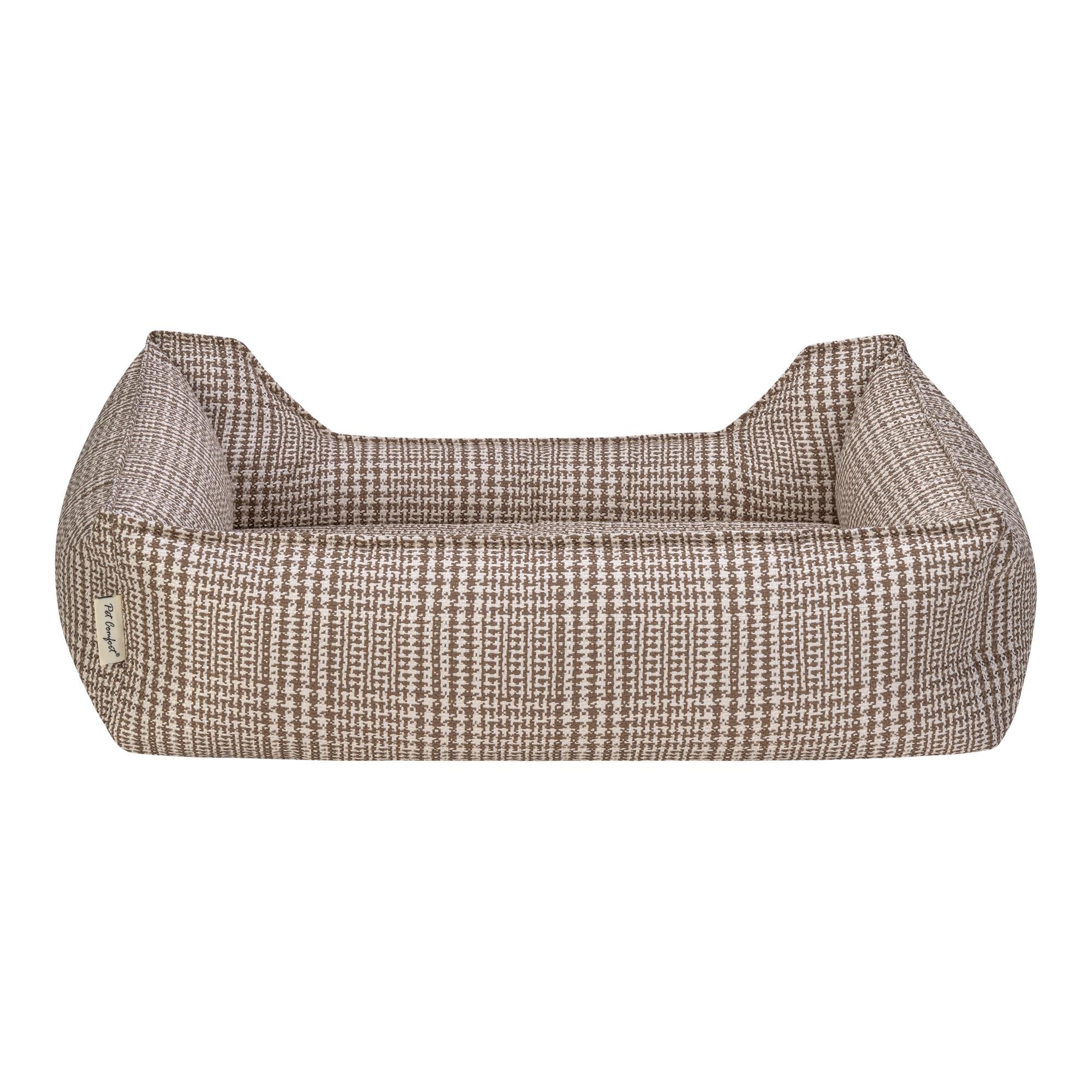 Pet Comfort Delta  Bej Kareli Kedi ve Köpek Yatağı S 75x60cm