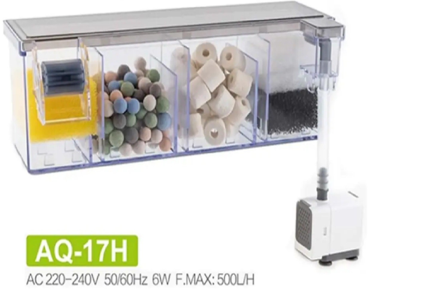 Sobo Biyolojik Üst Filtre 6w 500 Lh 4 Bölme