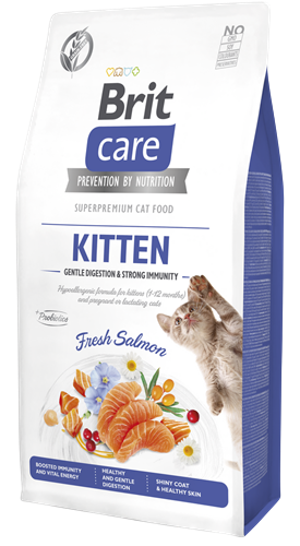 Brit Care Yavru Kediler İçin, Tahılsız, Hipoalerjenik, Taze Somonlu Kuru Mama 7 kg