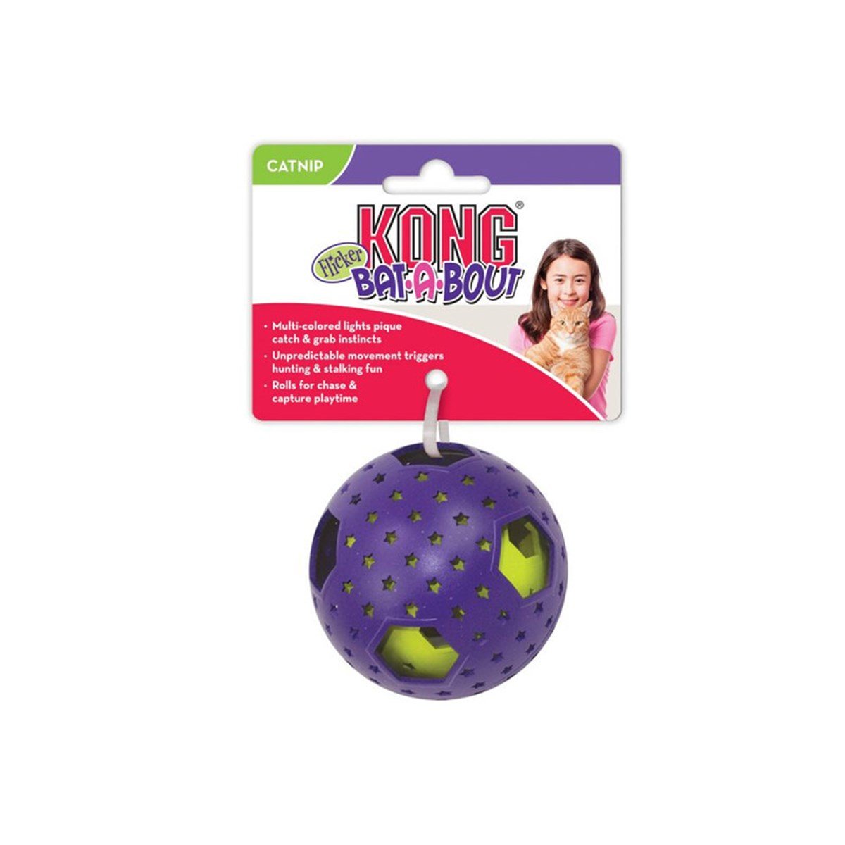 Kong BatABout Kediotlu Işıklı ve Hareketli Kedi Oyun Topu